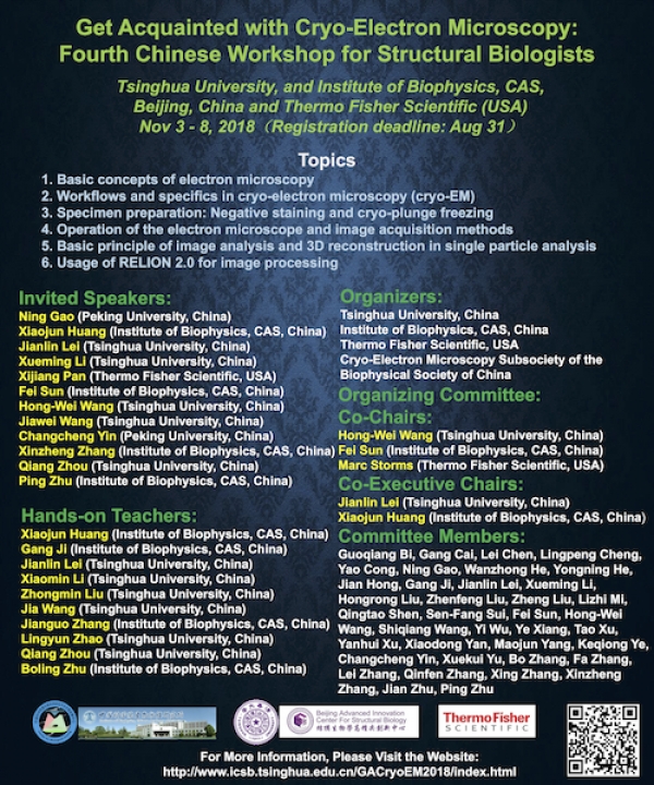 Get Acquainted with Cryo-Electron Microscopy: Fourth Chinese Workshop for Struct...